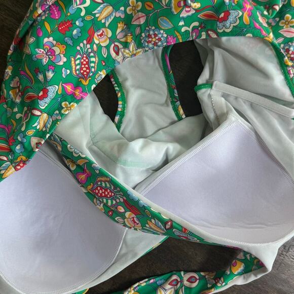 New BODEN Levanzo Halter Ruched One-Piece‎ Swimsuit in Sapling Floral Sz US16-18 - Picture 10 of 10